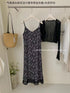 Summer Ladies Spaghetti V-neck Dresses With Cardigan